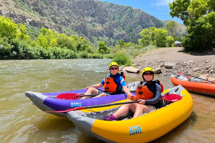 Kayaking on the river