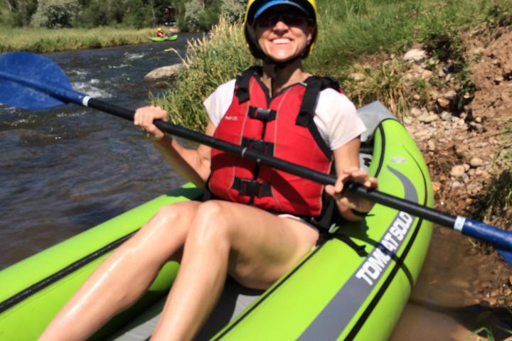 inflatable kayaks on the Weber River